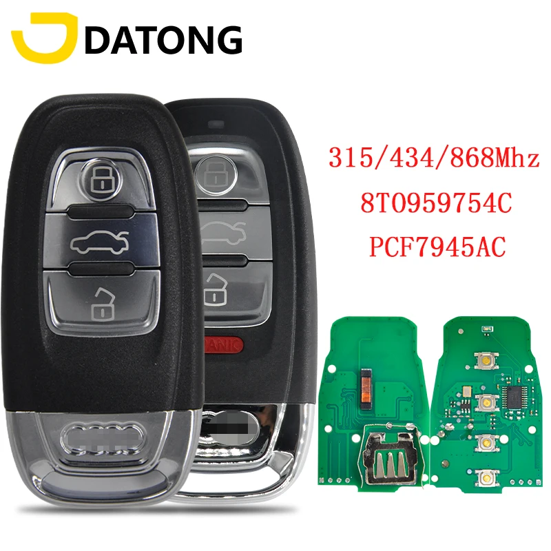 Автомобильный пульт дистанционного управления Datong пустой ключ для Audi Q5 S5 FCC ID