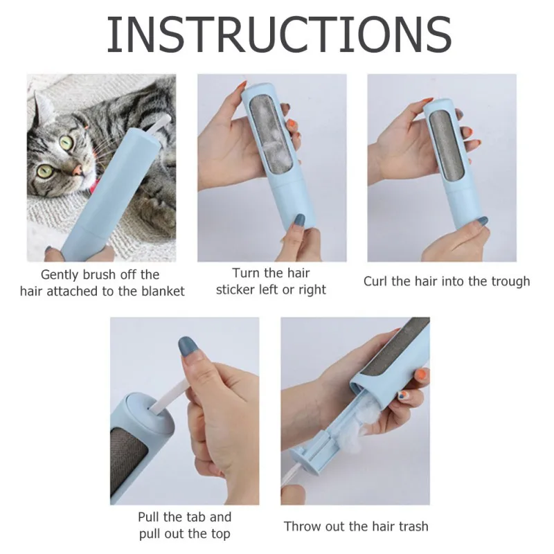 

Drum Type Electrostatic Sticky Hair Cleaner For Pet Cats And Dogs