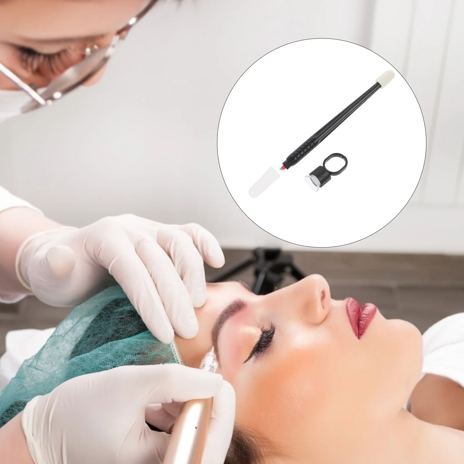 

1 набор, одноразовая ручка для татуировки, ручка, кольцо-чашка для салона красоты