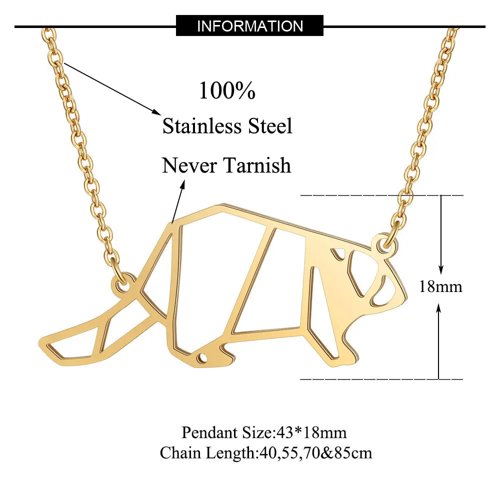 Unique Animal Beaver Necklace LaVixMia Italy Design 100% Stainless Steel Necklaces for Women Super Fashion Jewelry Special Gift | Украшения