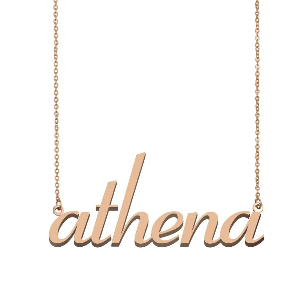 Афина имя ожерелье пользовательское для женщин девушек Лучшие Друзья День