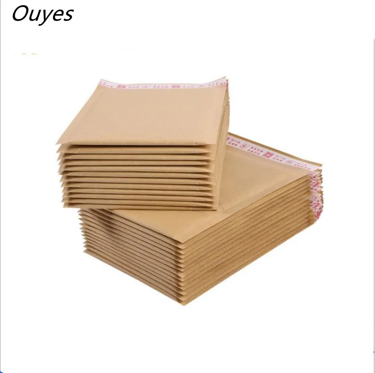 100pcs Kraft Paper Bubble Shipping Envelopes Business Shipping Bags Mailer Bubble Bag Padded Envelope Packaging Pouch