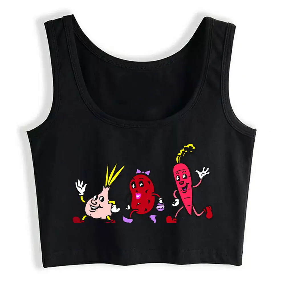 

Boho Crop Top Happy Vegetables Hip Hop Harajuku Custom Y2k Tops Womens Tops blusas mujer de moda 2021 verano Gym Tank Top Women
