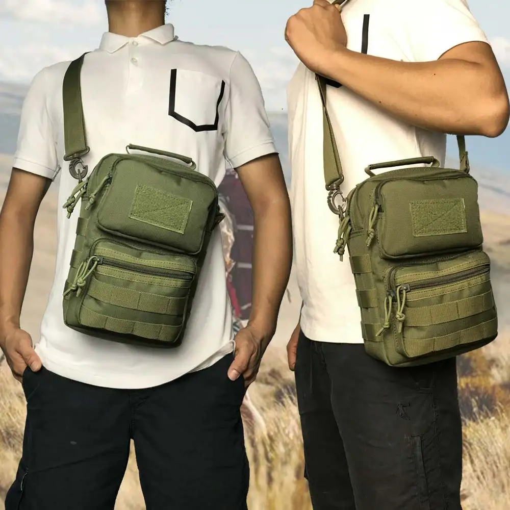Men Tactical Bag Sling Mollle System Bags Sport Handbag Shoulder Pack Military Crossbody Bags Travel Camping Phone Bag XA107A