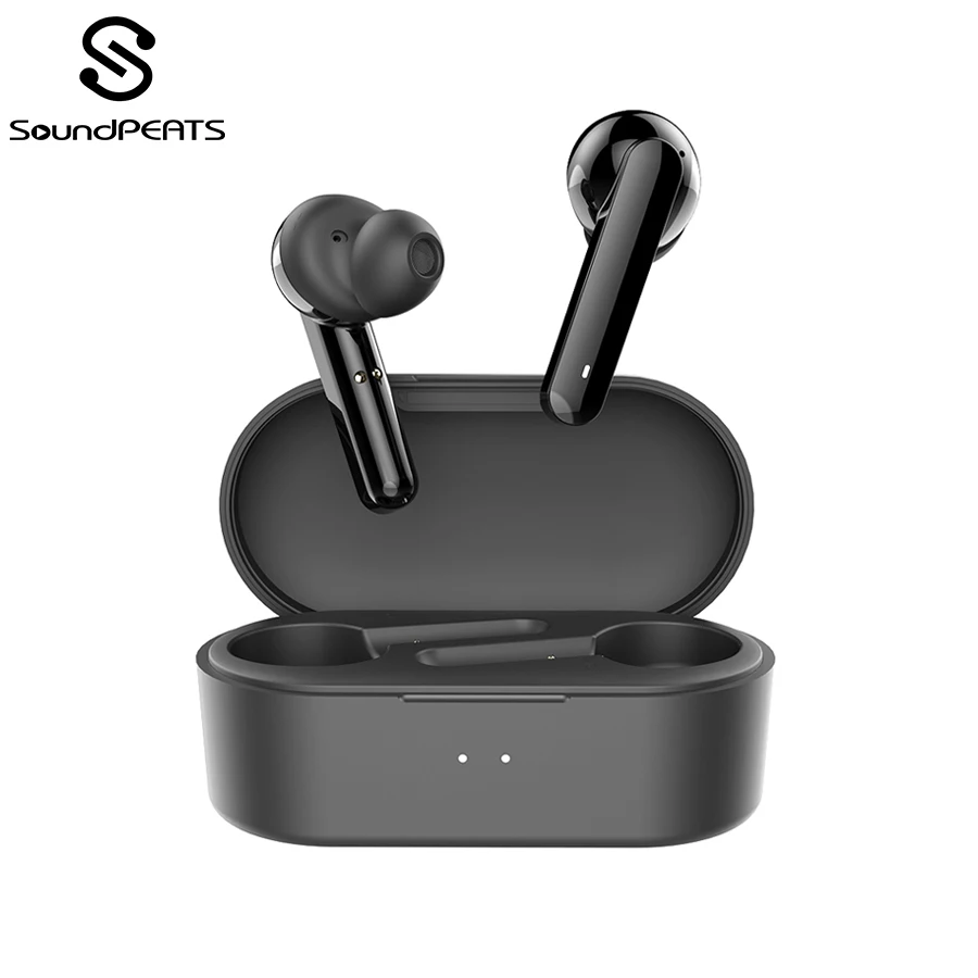 SoundPEATS True беспроводные наушники 5,0 Bluetooth наушники-вкладыши стерео беспроводные наушники с микрофоном сенсорное управление гарнитурой