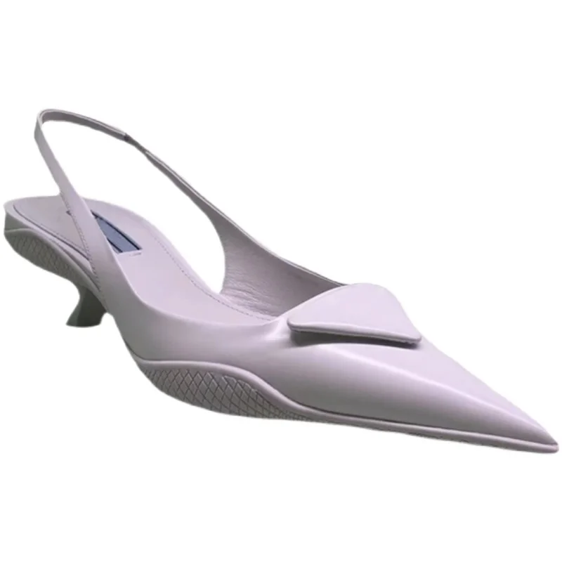 

P's triangle kitten and sandal women's spring/summer 2021 new pointed French high heels and low heels fashion
