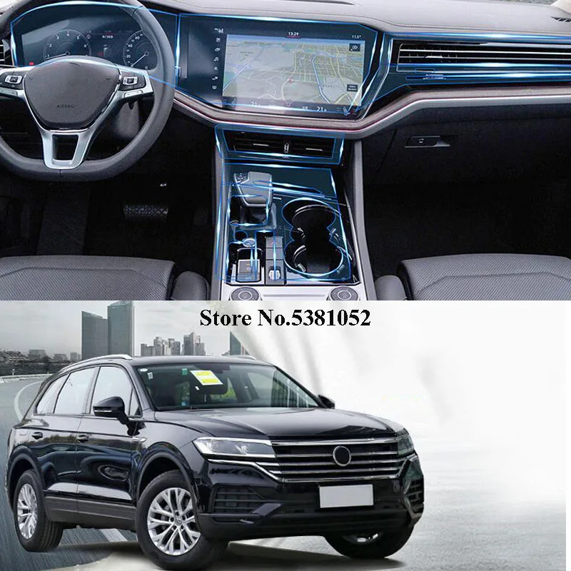Для Volkswagen VW Touareg 2020 2019 TPU прозрачная Автомобильная внутренняя панель подлокотника