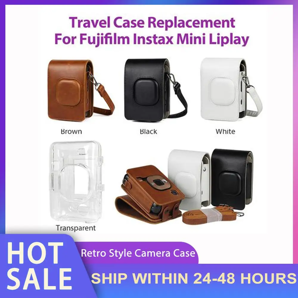 

Retro Style PU Leather Travel Case Camera case Replacement for Fujifilm Instax Mini Liplay Hybrid Camera With Shoulder Strap Hot