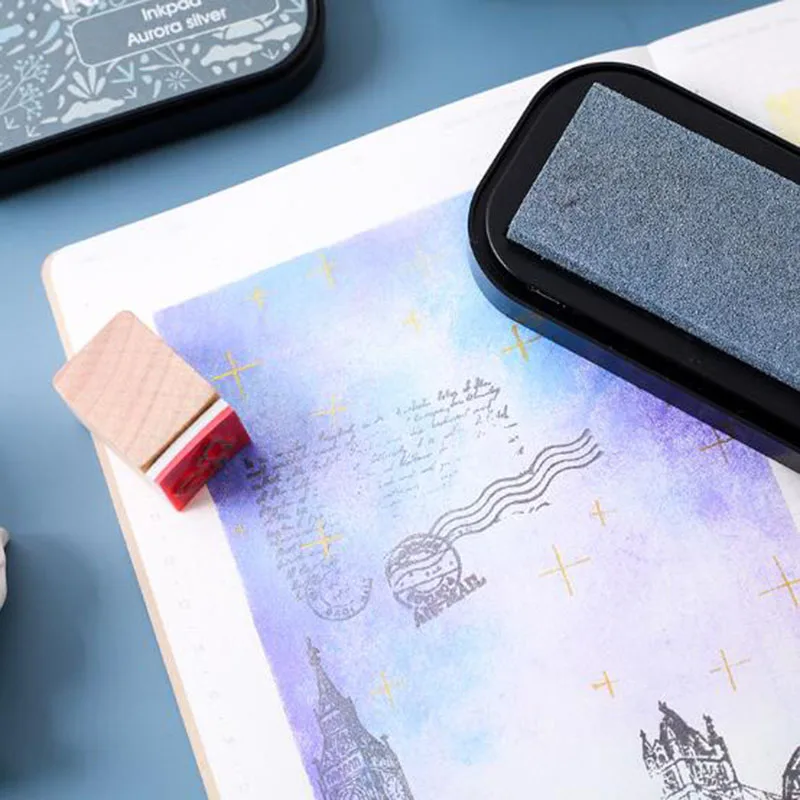 Перламутровая 12 цветная Inkpad ручной работы сделай сам скрапбукинг грязевая