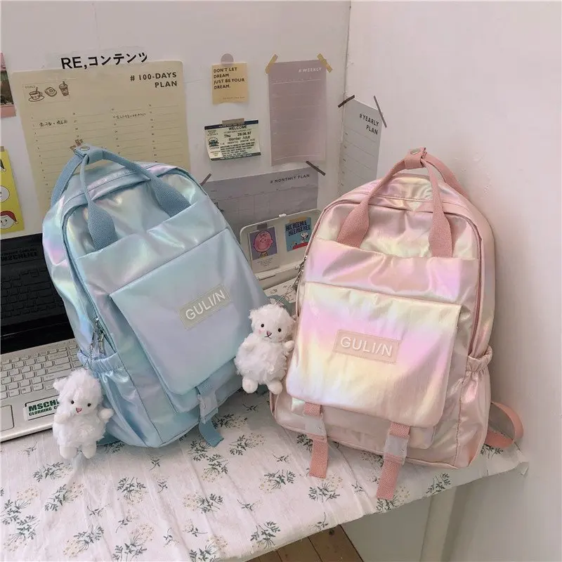 

Chongsukei Women's Backpack Schoolbag Female Harajuku Ulzzan Student College Fengsen Department High-value Backpack
