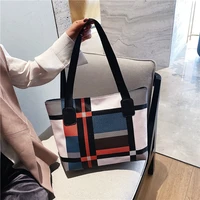 womens handbag 2021 new fashion trend lattice large capacity womens bag street simple plaid temperament womens shoulder bag