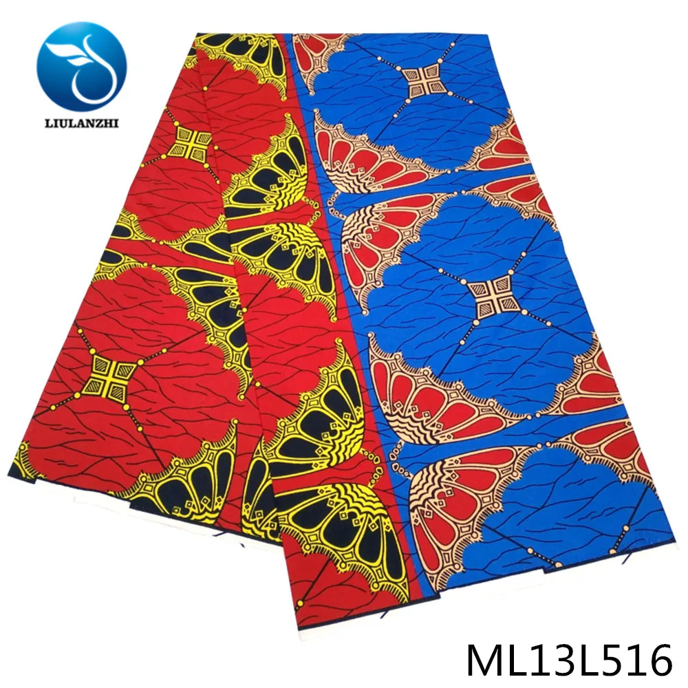 

LIULANZHI 6 ярдов вощеная ткань ткани Швейные принты ткань Анкара вощеная ткань полиэстер Африканский Воск