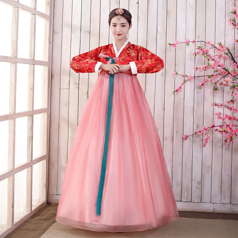 Стандартная Корейская одежда hanbok наряд для Национального фестиваля сценическая