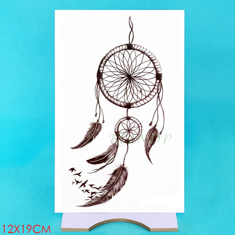 Водостойкие временные тату наклейки народный пользовательский стиль перо