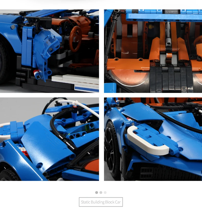 Техническая серия MOC 20086 набор для сборки спортивных гоночных автомобилей с синей