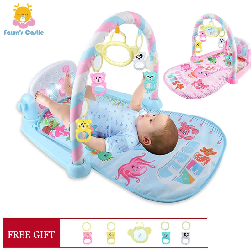 Игровой коврик для детей игровой ползания развивающий игры с пианино