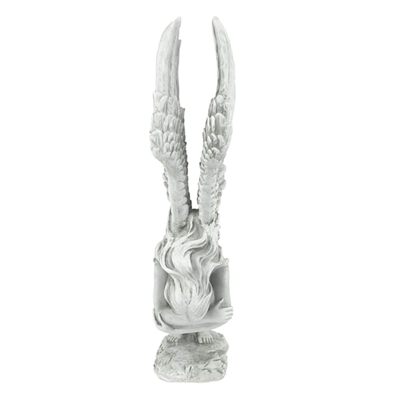 

H051 Squatting Angel Statue Desktop Ornaments Ancient Mini Statue Elegant Angel Sculpture Art Statue Decoration for Home Office