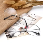 Модная Голубая прозрачная оправа для очков для женщин мужчин винтажная круглая оправа для очков женские мужские пластиковые прозрачные оправы для очков