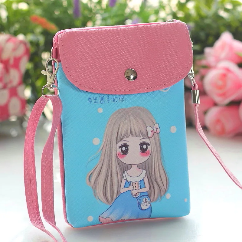 

PU Leather Cartoon Princess Children Sack Kids Travel Crossbody Shoulder Bags Money Phone Pouches For Kindergarten Baby Girls