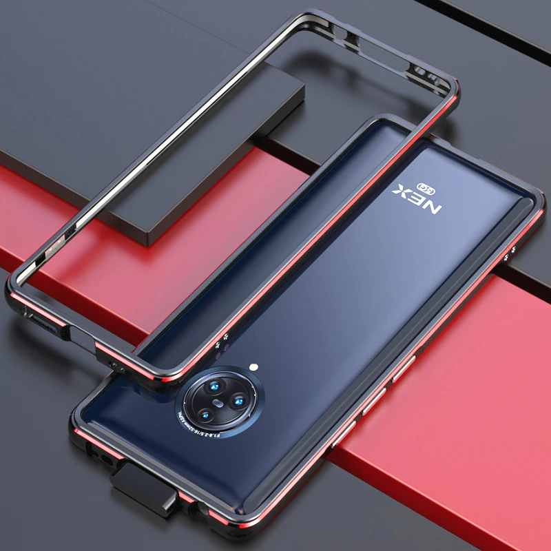 Чехол-бампер OMEVE для Vivo NEX 3, двойной цветной Алюминиевый металлический каркас, защитный чехол-бампер для Vivo Nex3, чехол для телефона s