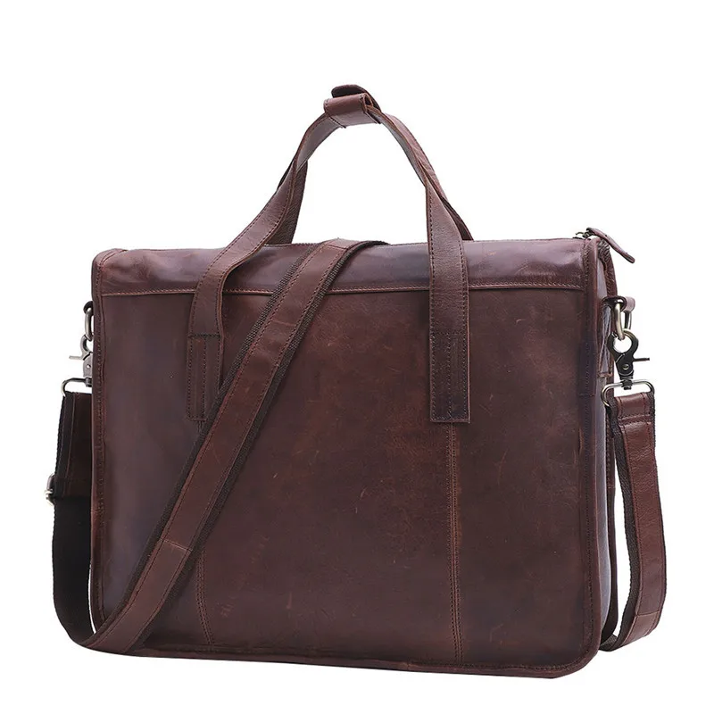 Men Briefcase Laptop Bag Shoulder Bag Genuine Leather Briefcase Portfolio Men Business Bag Male Briefcase Document Office Bag