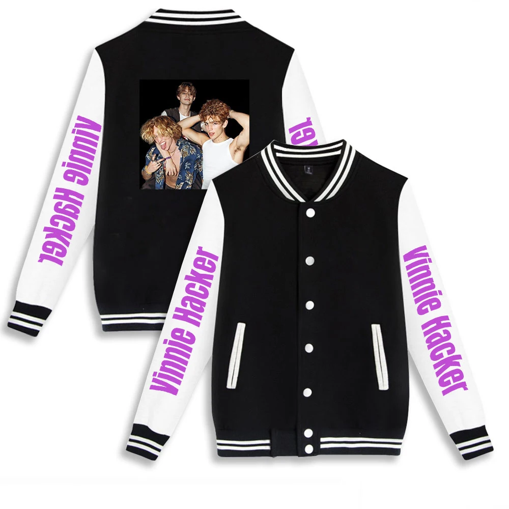 

WAWNI Vinnie Hacker Baseball Jacket Polyester Plus 2021 Trendy Casual Baseball Print Jacket Oversized Top Hip Hop Tops New