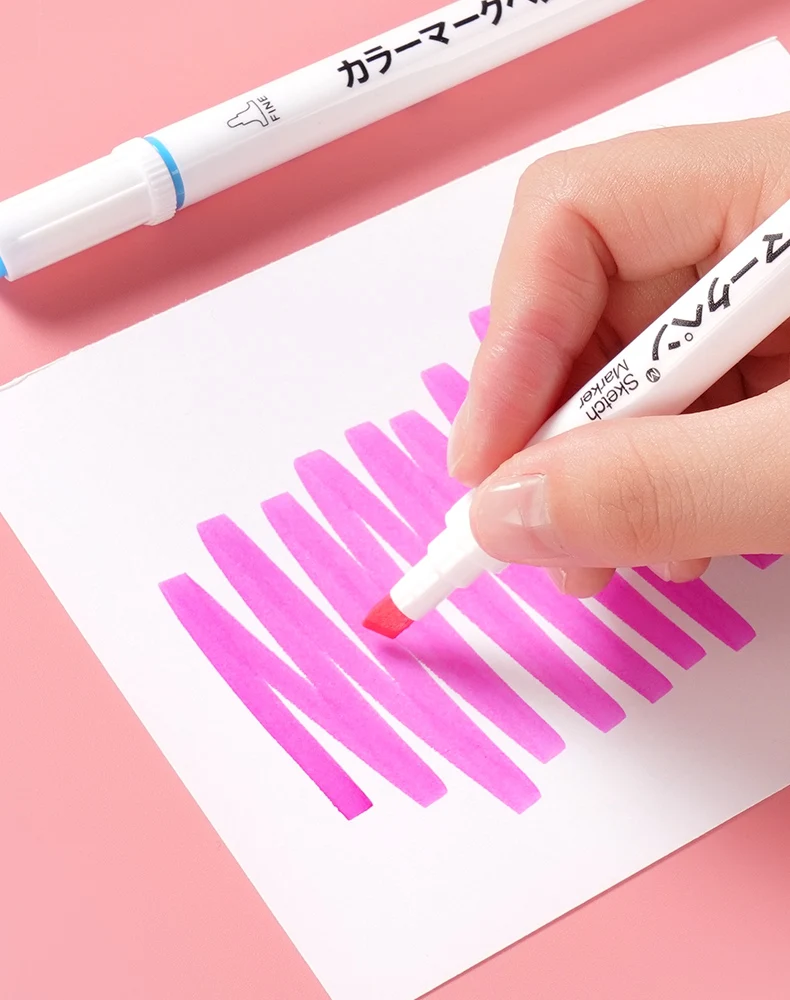 BNLG Маркер Набор 24 цвета для начинающих двойная масляная ручка маркер Дети Ручная