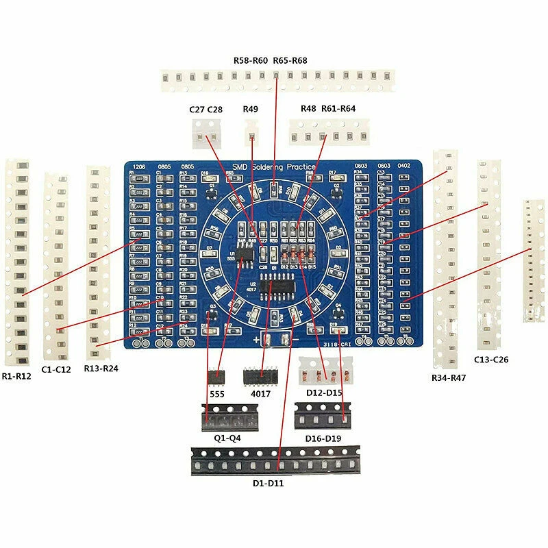 

DIY 1* SMT PCB Electronics Project Electrical Equipment Supplies Functional