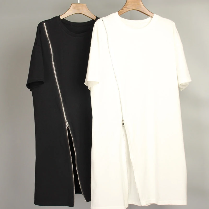 Корейские футболки Kpop с длинным рукавом и круглым вырезом на молнии спереди