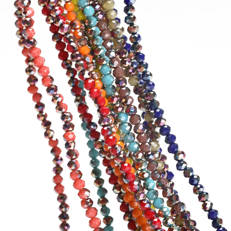 Новый Кристалл с полуметаллическим покрытием стеклянные бусины лунный камень