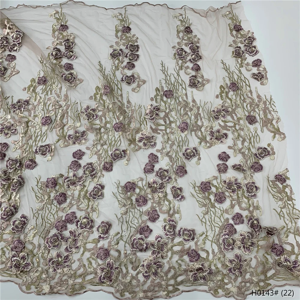 

French Mesh Tulle Lace Fabric with Sequins Embroidery African Sequins Lace Fabric Nigerian Net Lace Fabric H0143# (1)