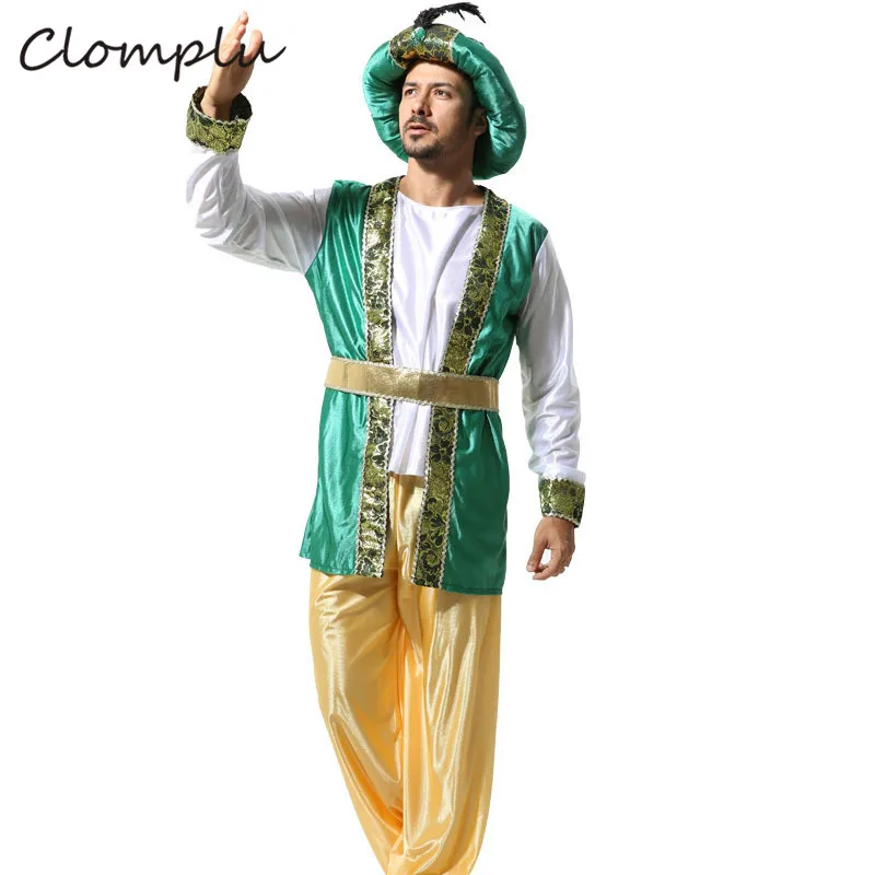 Clomplus костюмы на Хэллоуин средневосточного принца для мужчин Взрослый хлопковый