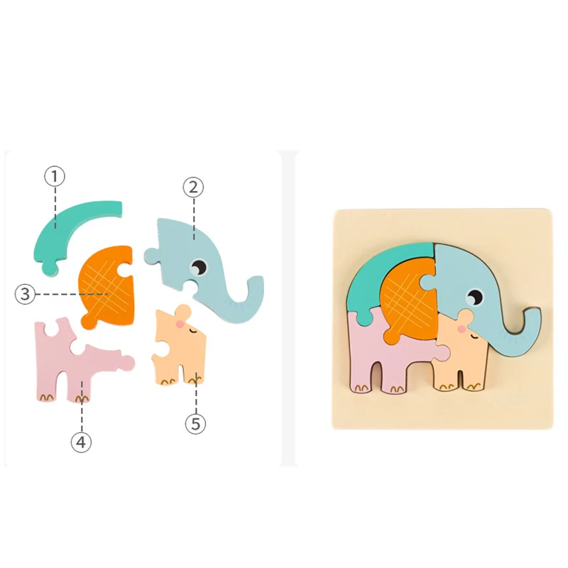 Детская игрушка Монтессори образовательная деревянная пазл доска-пазл