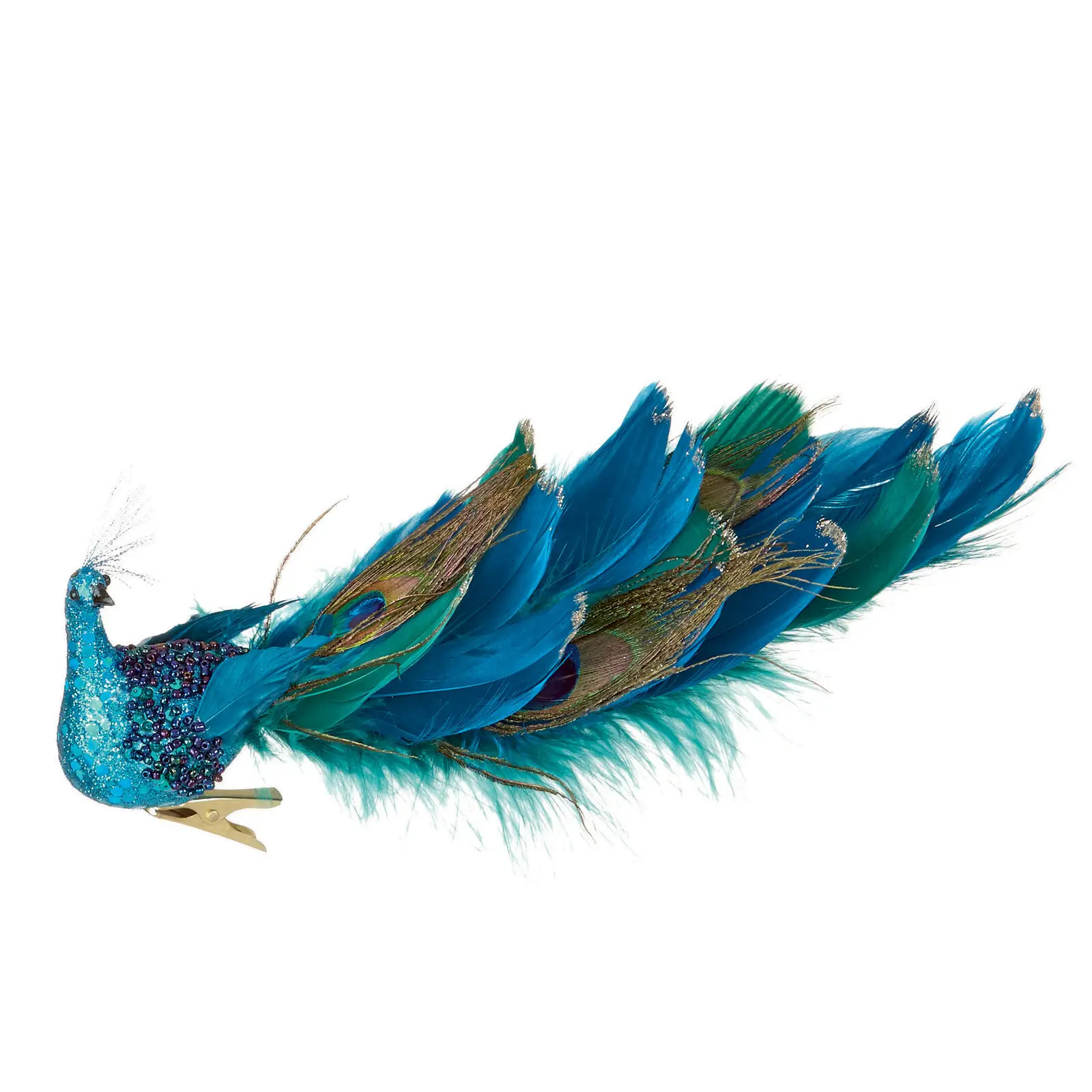 

Premier 25cm Long Tailed Peacock Clip on Bird Christmas Tree Decoration