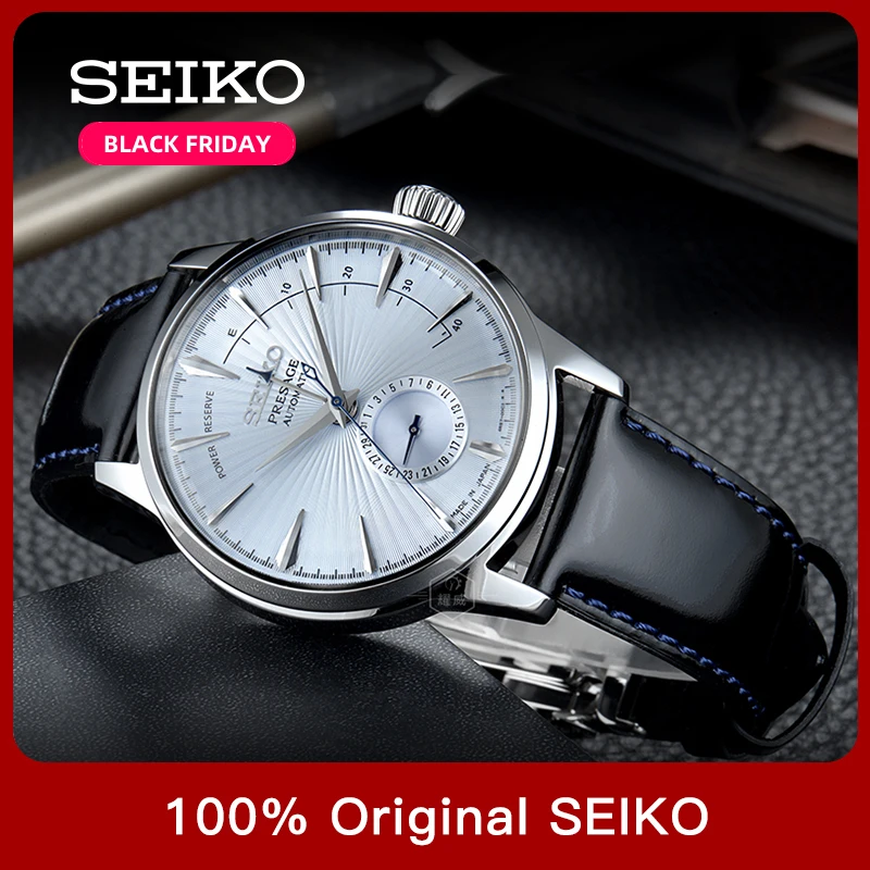 Оригинальные Seiko часы Presage Seres автоматические механические деловые мужские часы 5 бар водонепроницаемые глобальная гарантия SSA385J1