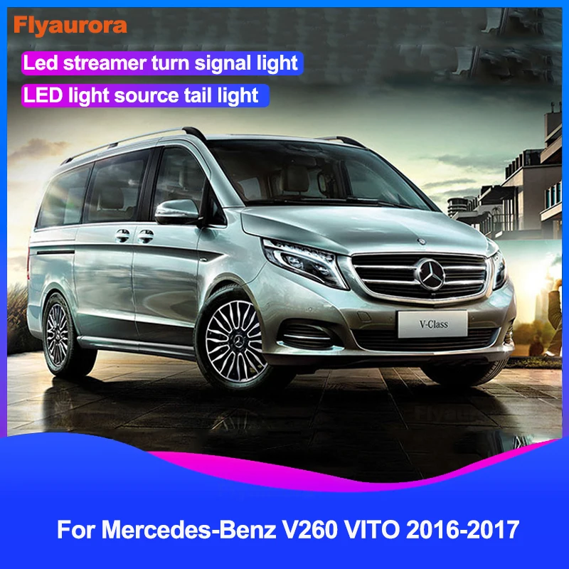 Для Benz V260 все светодиодные фары + задсветильник 2016-2018 для Mercedes-benz Vito 2017 Drl Bi-Led линзы