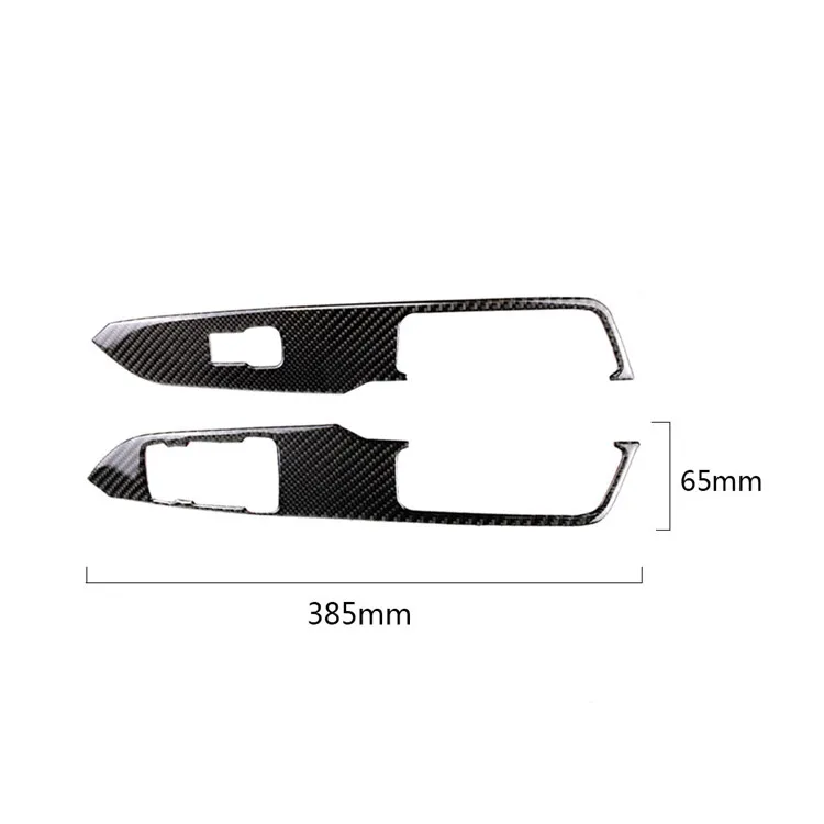 

Carbon Fiber Car Window Control Switch Panel Decor Frame Cover 2pcs for Ford Mustang 2015 2016 2017
