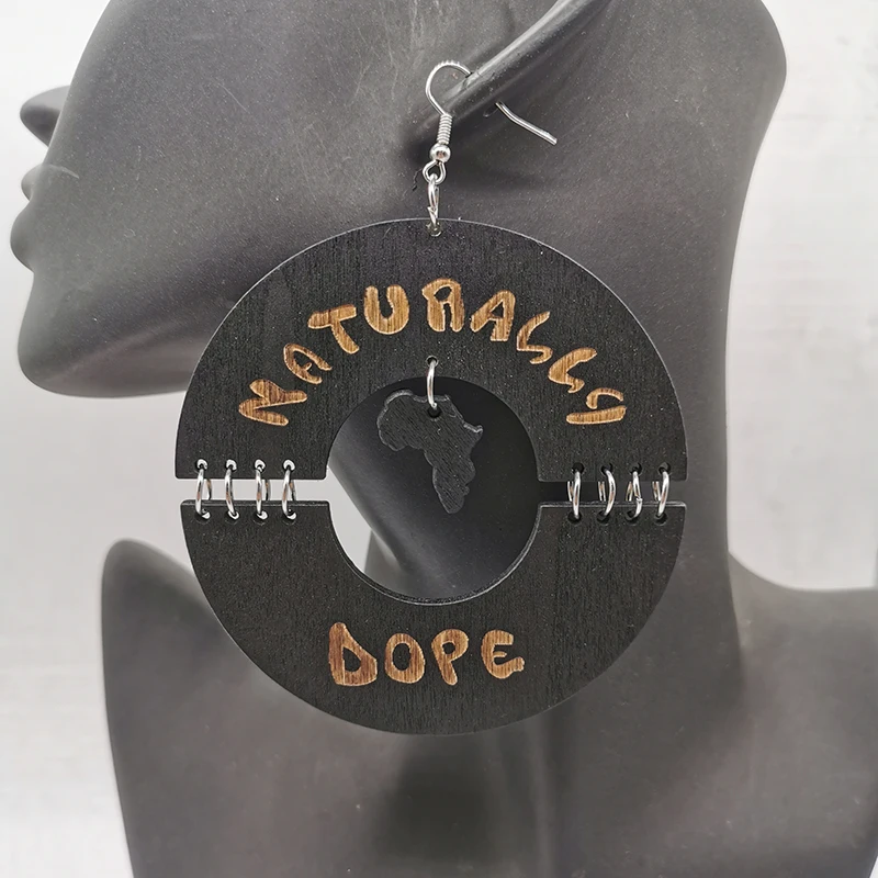 Free Shipping! Newest African Naturally Drop Wood Earrings | Украшения и аксессуары