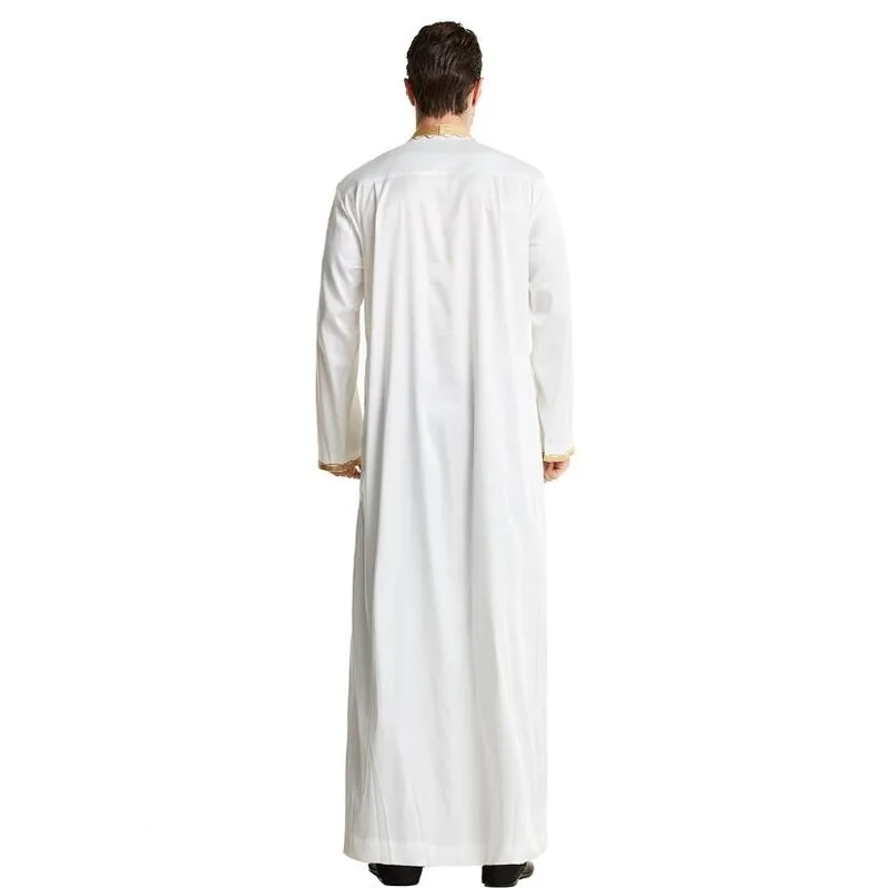 Caftan Embroidered Abaya Arab Man Saudi Arabia Roupa Masculina Adulto Jubah Muslim Men Jubba Kaftan Hombre Kurta Omani Labaya