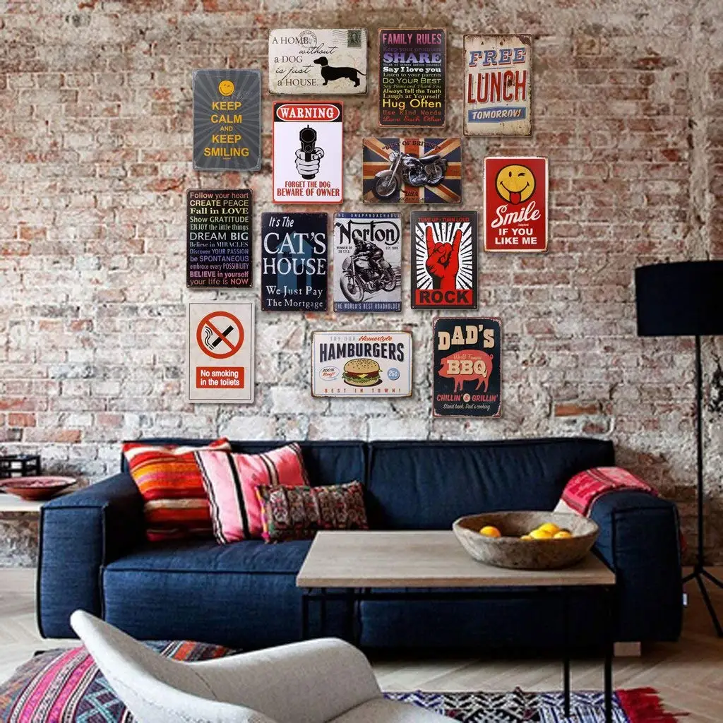 

Super Classic Metal Bar Poster Pub Wall Plaque Retro Tin Sign Wall Hanging Custom 20x30CM Painting For Bar Home KTV Decoration