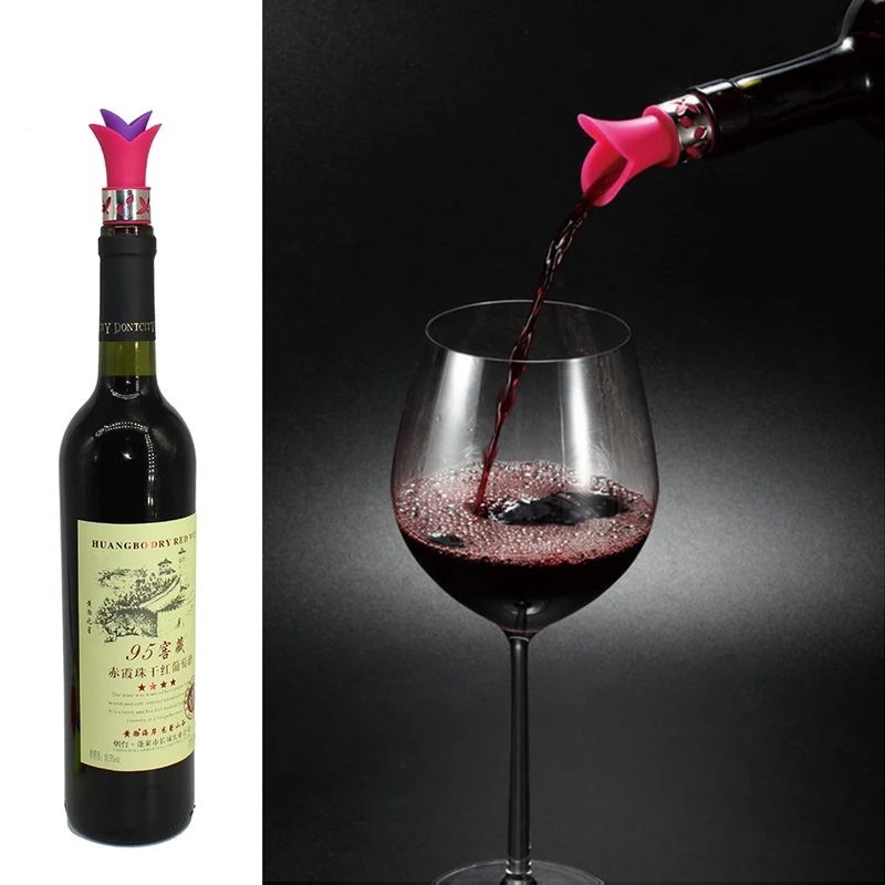 Бутылка для вина пробка цветок лилии вакуумный упаковщик вино Pourer Ручной пресс