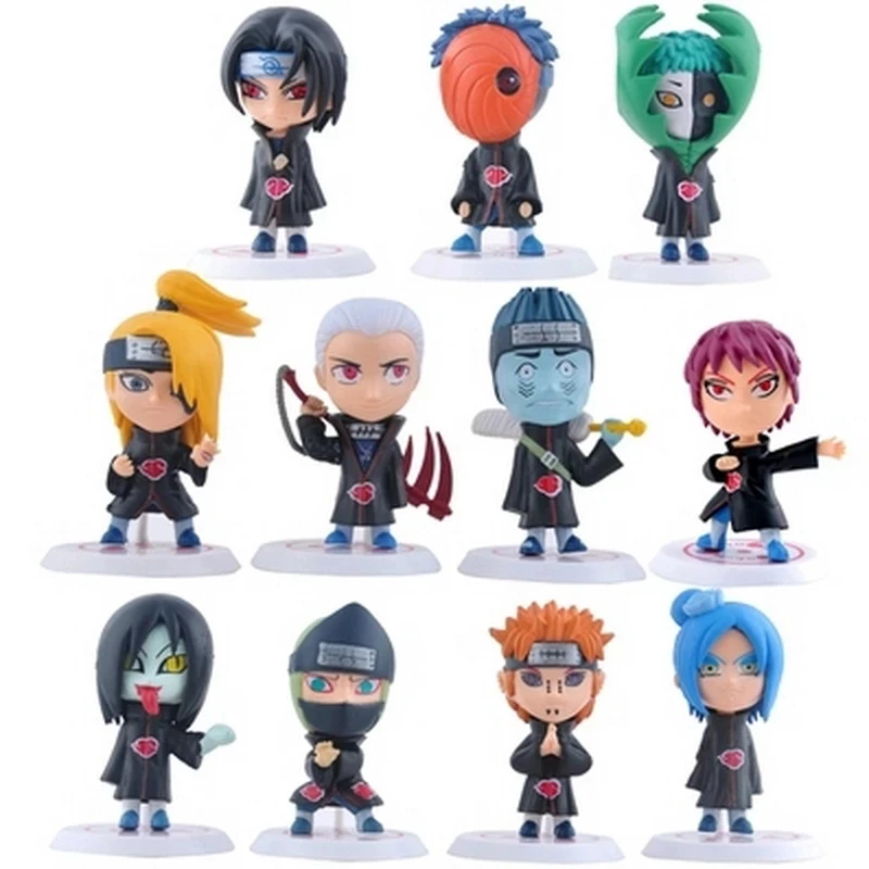 

Naruto Akatsuki children's movable doll 11 pieces/set per set of Christmas birthday gifts Japanese anime Naruto 2.6 inches