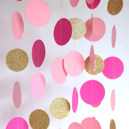 Модные блестящие бумага на день рождения вечерние висит баннер флаг Baby Shower