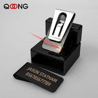 qoong stainless steel customizable money clip cash clamp holder portable money clip wallet purse for pocket metal money holder