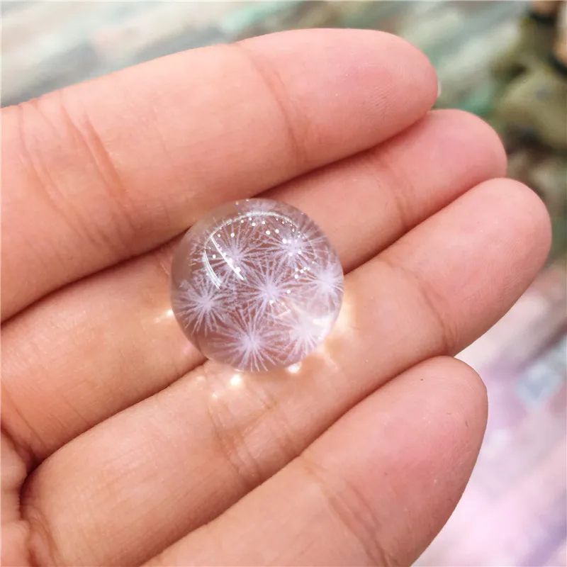 Новое поступление натуральный белый кристалл лазер lucky snow ball DIY кулон ожерелье