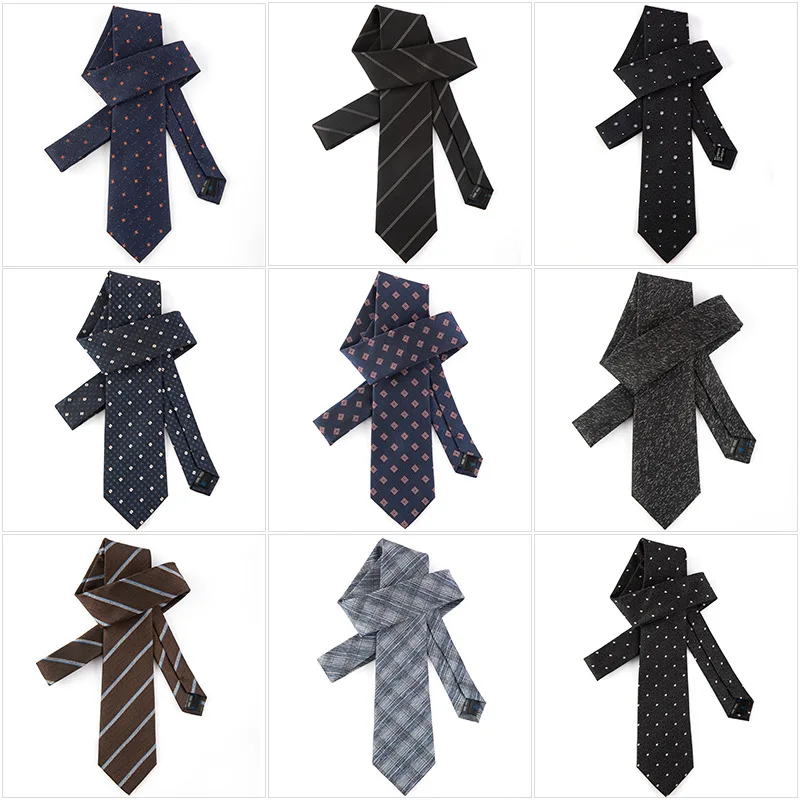 

7.5cm Men Business Wedding Ties Male Dress Gifts Gravata Gentlemen Slim Jacquard Neck Ties Cravat Neckwear Accessories