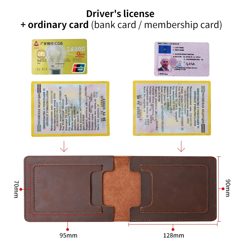 Handmade Genuine Leather Driving License Cover Russia Driver License Holder Car Auto Documents Drivers License Wallet Case Cover