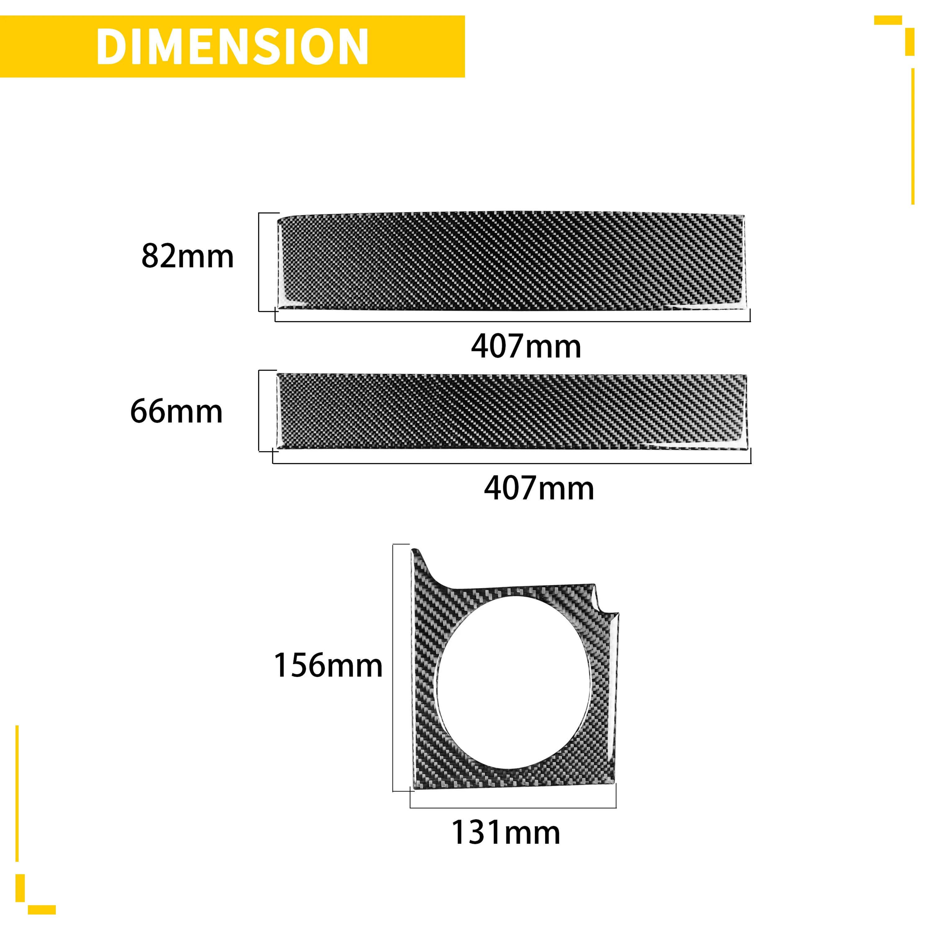 

For Ford Mustang GT 2005-2009 S197 Car Co-pilot Dashboard Air Bag Panel Cover Sticker Side Vent Carbon Fiber Trim Interior