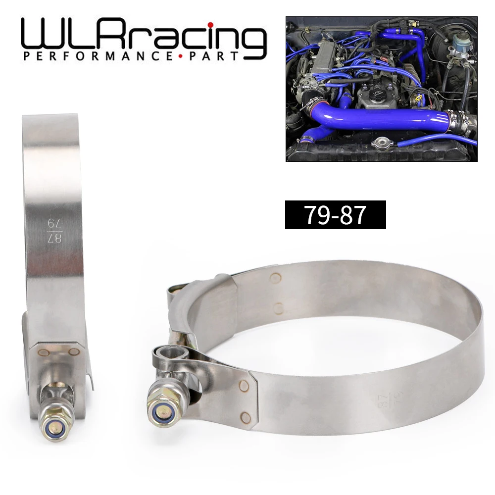 WLR RACING 2 шт./лот SS304 3 &quotCALMPS 79 мм 87 нержавеющий силиконовый турбо шланг муфта Т болт