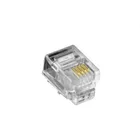 50 шт.лот Хрустальная головка RJ11 6P4C разъем позолоченный сетевой разъем 6P4 Core Телефон